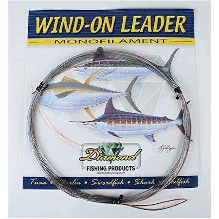 Momoi Monofilament Wind On Leader 200Lb 25Ft Smoke Blue 90005